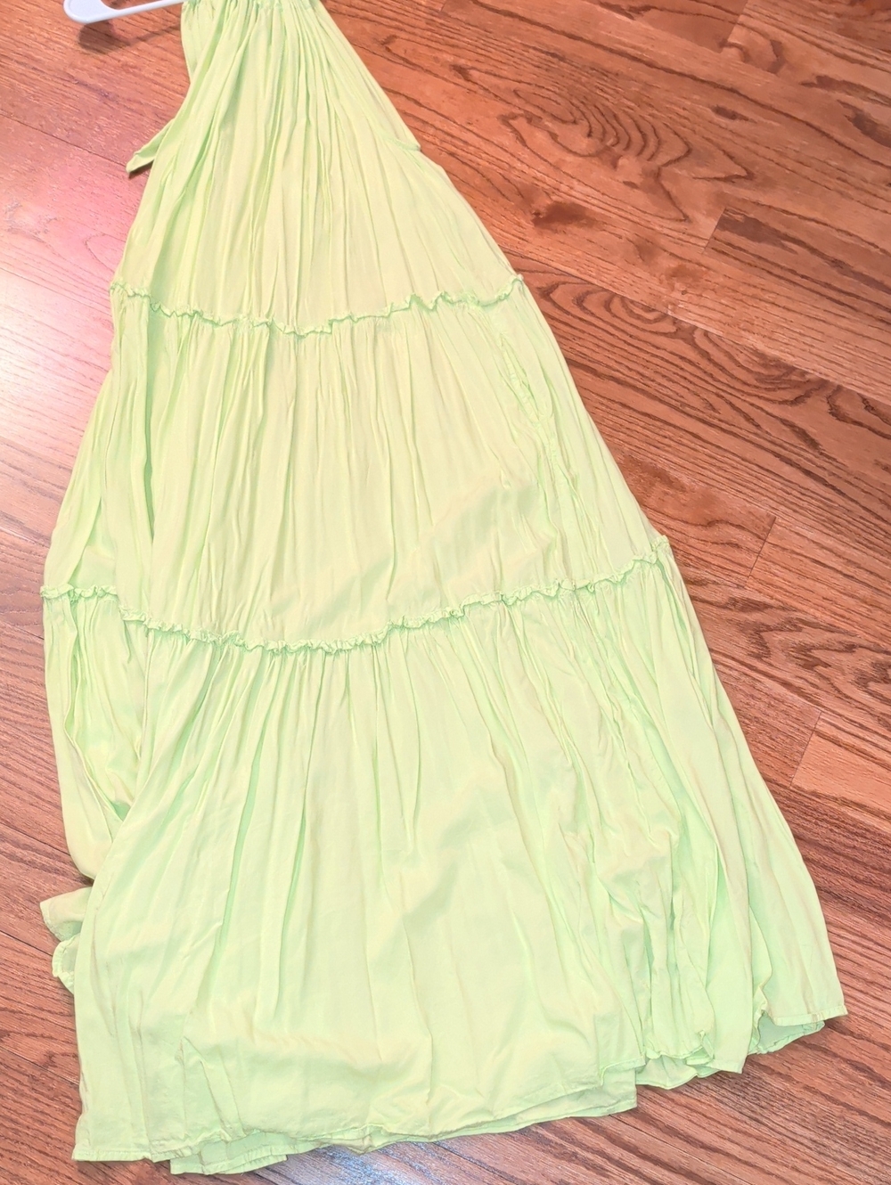 Elan Light Green Tiered Maxi Dress